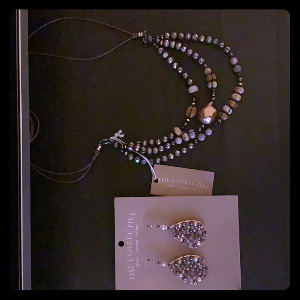 Artisan earrings/necklace set